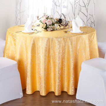 Colored crochet round tablecloth